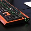 Heijue DKM800 Mechanical Keyboard Gaming Keyboard Side Engraved Keycap Alloy Panel Multimedia Knob RGB Light Effect