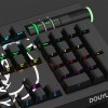 Heijue DKM800 Mechanical Keyboard Gaming Keyboard Side Engraved Keycap Alloy Panel Multimedia Knob RGB Light Effect