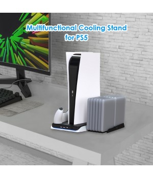 Multi-function Charging Stand With Cooling Fan For PS5 Console