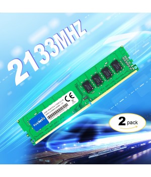 8GB KIT (2X4GB) DDR4 2133MHz Udimm Ram PC4-17000  1.2V CL15 288 Pin 1RX8 Dual Rank Non-ECC Unbuffered Desktop Computer Memory Ram Module Upgrade